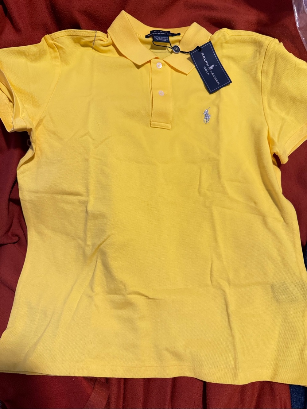 Ralph Lauren Yellow Short Sleeve Polo with Pony Logo